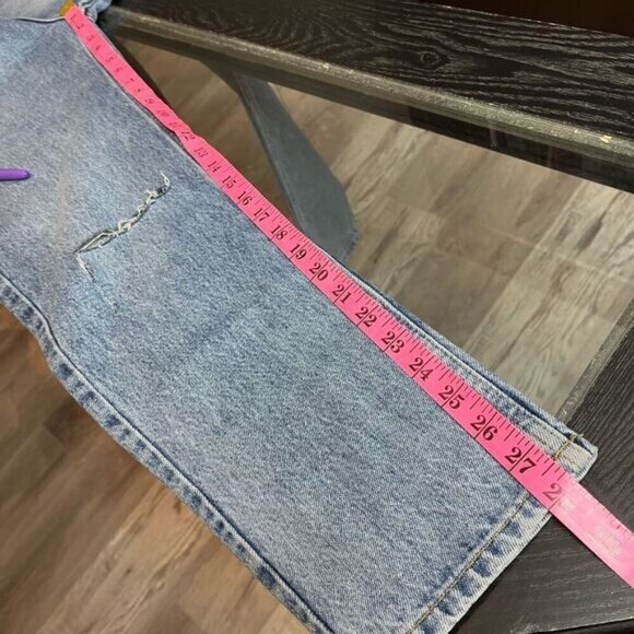 KSUBI Nine O Jean 29x28 High Rise Crop Kosmic Blue Slim Cigarette Premium Cotton - Picture 13 of 14